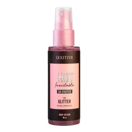 Body splash hot inevitable so excited con glitter Sexitive
