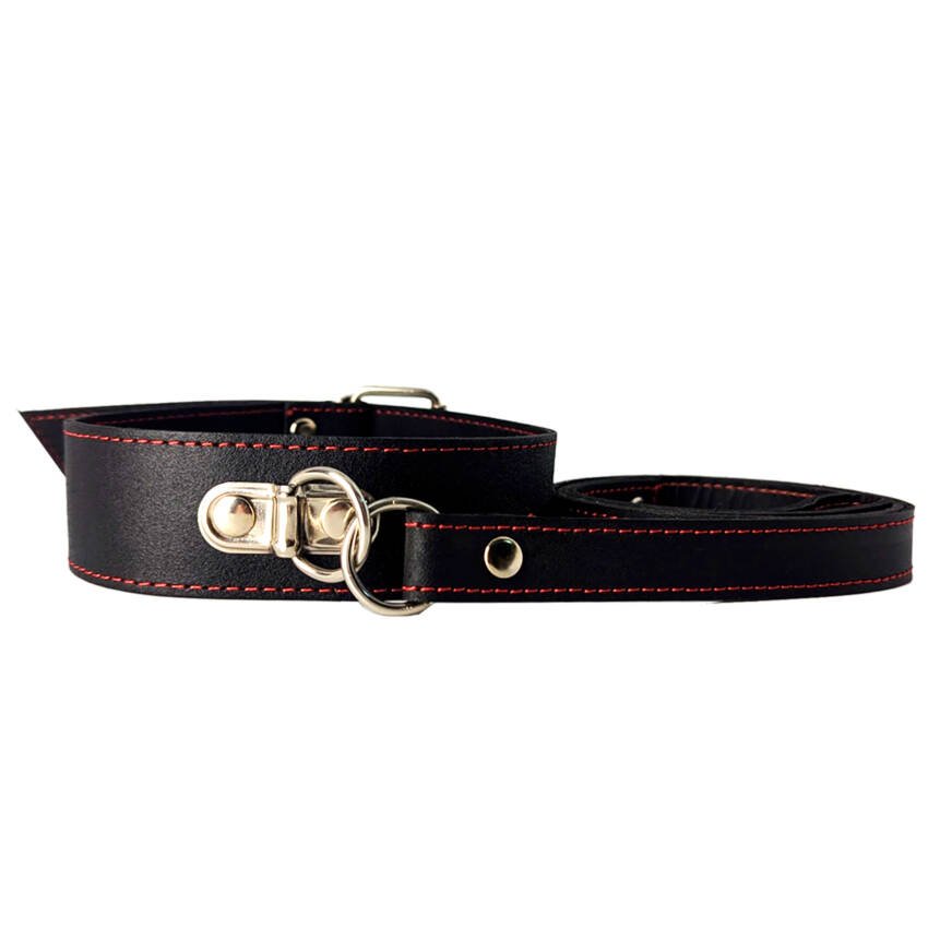 Collar-4cm con correa de cuero