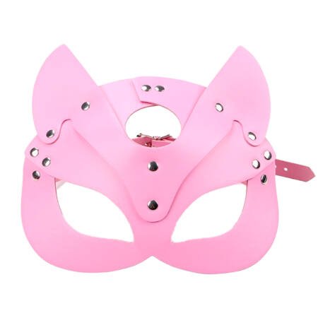 Máscara de gatita símil cuero