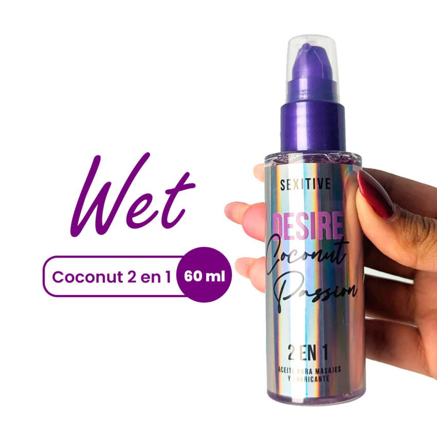 Aceite y gel lubricante Desire Coconut - Imagen de 3