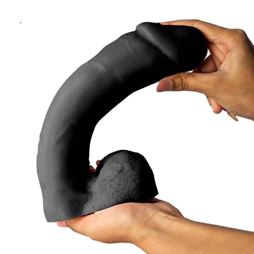 Consolador gigante macizo premium 27 x 6 cm-Mulato - Imagen de 4