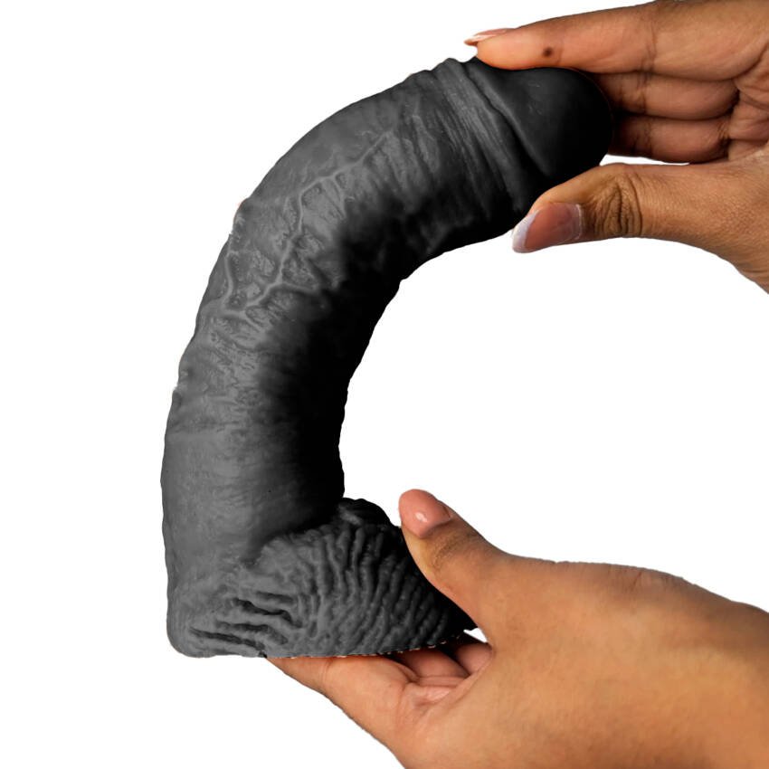 Consolador realístico 23 x 5 cm de silicona premium-MULATO - Imagen de 4