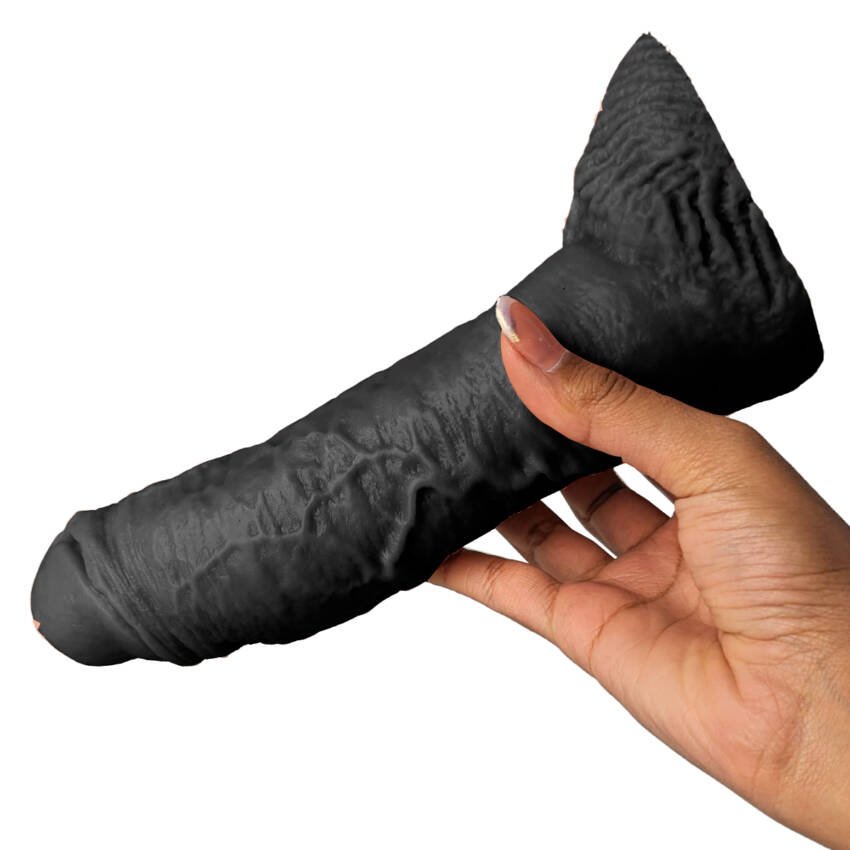 Consolador realístico 23 x 5 cm de silicona premium-MULATO - Imagen de 5