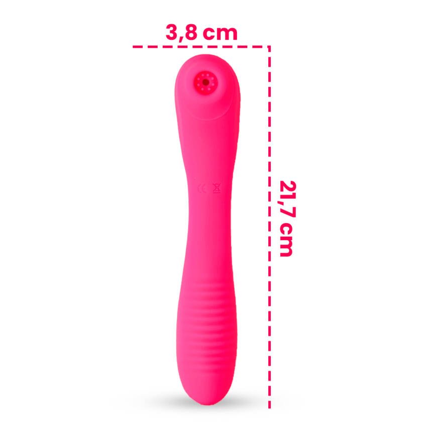 Vibrador succionador doble para punto g y clítoris - Imagen de 2