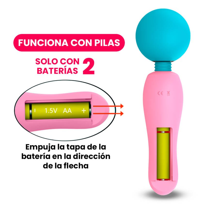 Masajeador vibrador con baterías - Imagen de 2