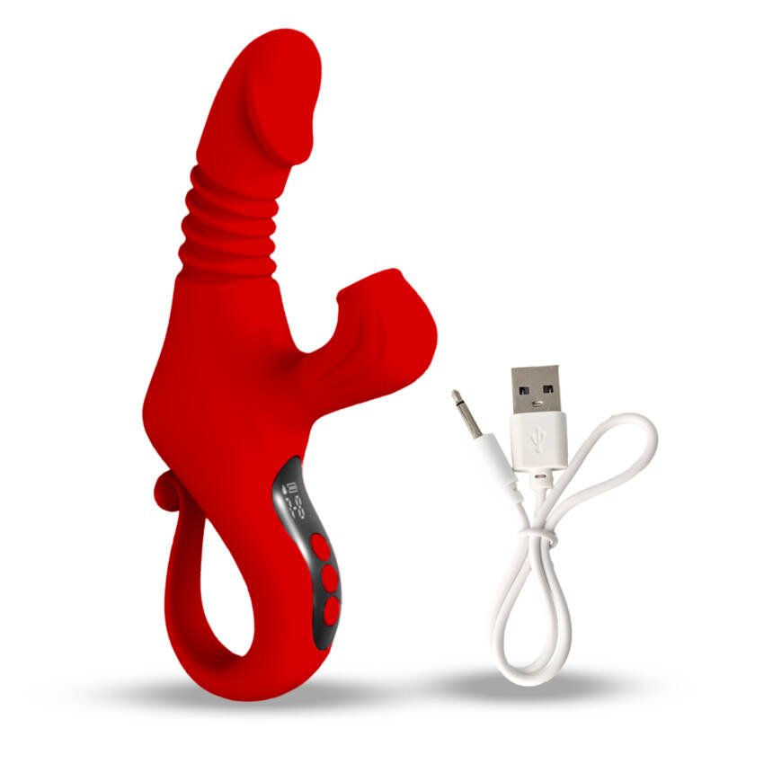 Vibrador succionador con efecto calor y empuje - Imagen de 10