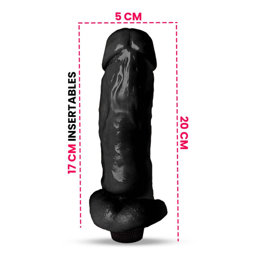 Dildo super kong mulato vibrador - 20 x 5 cm - Imagen de 2