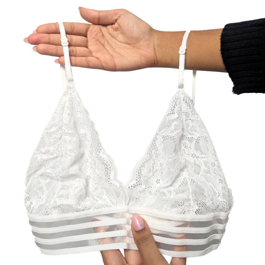 Conjunto de puntilla con líneas - Imagen de 6