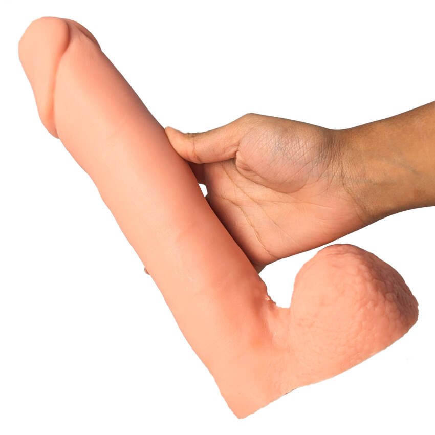 Consolador gigante macizo premium 27 x 6 cm-Nude - Imagen de 2