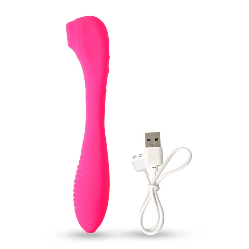 Vibrador succionador doble para punto g y clítoris - Imagen de 3