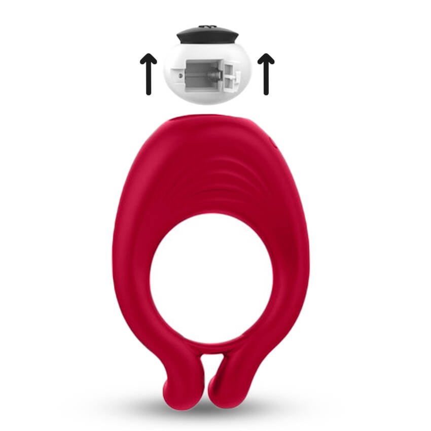 Anillo vibrador retardante con estimulador de clítoris - Imagen de 5