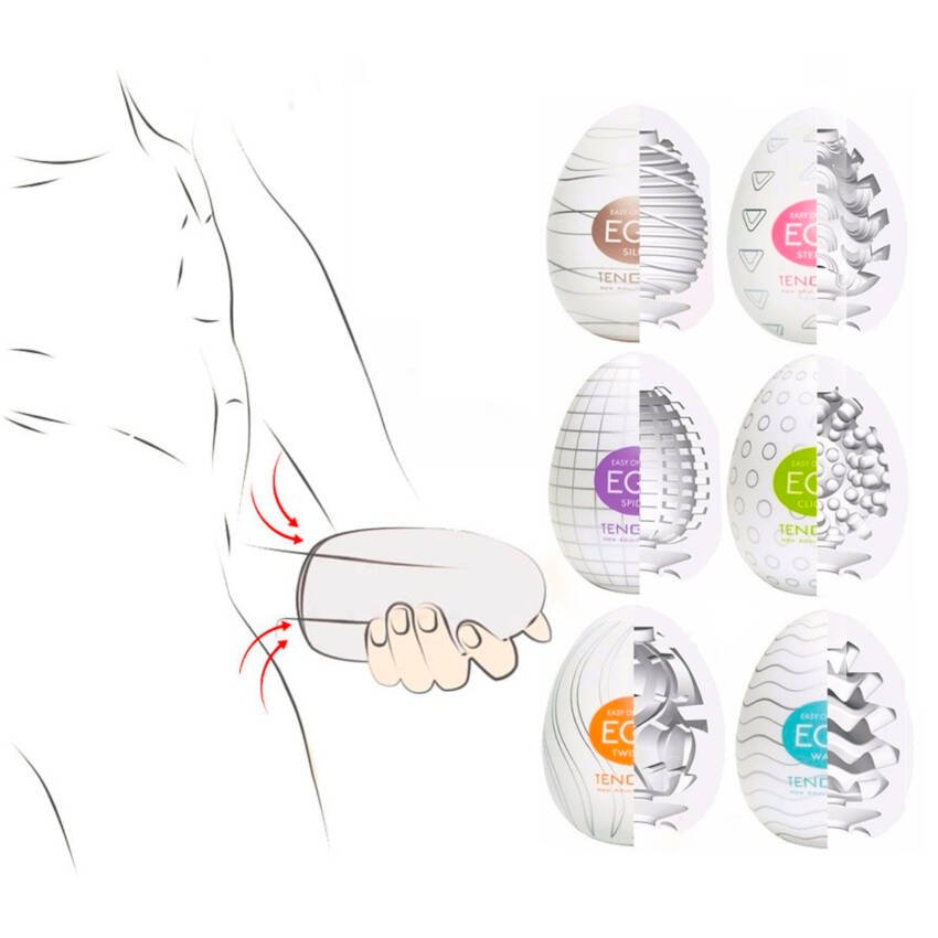 Masturbador masculino huevo con textura easy - Imagen de 2
