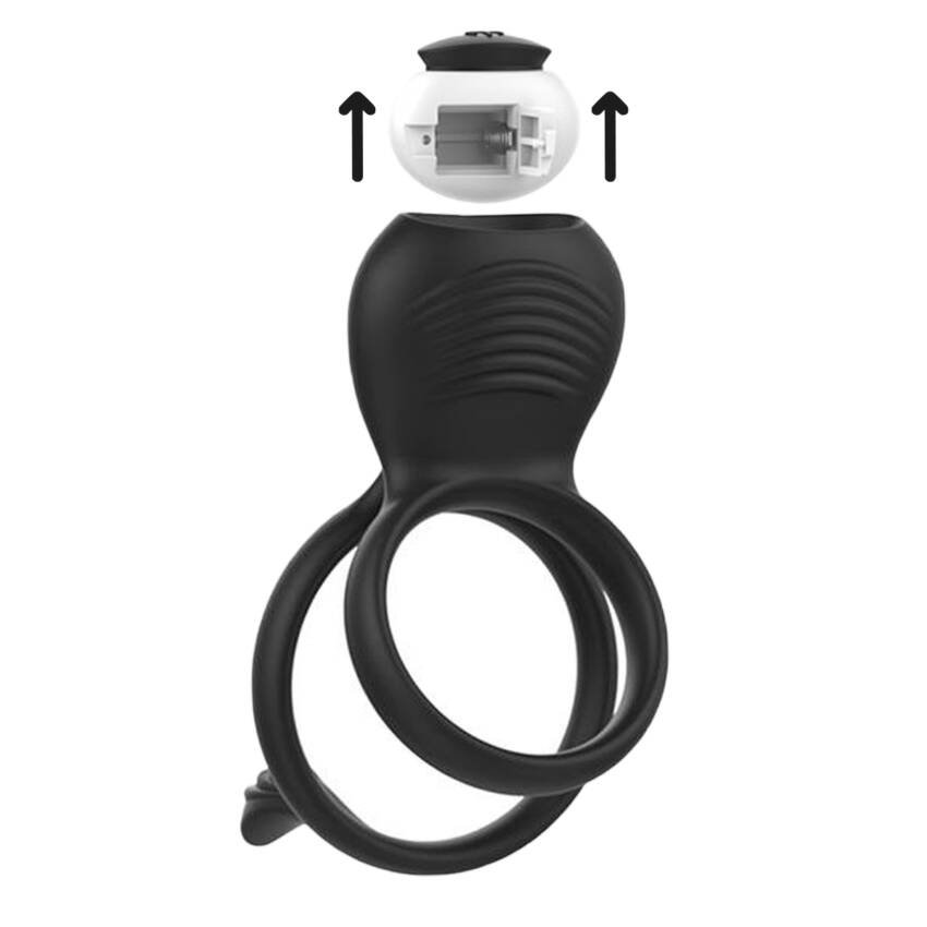 Anillo vibrador doble con estimulación anal - Imagen de 5