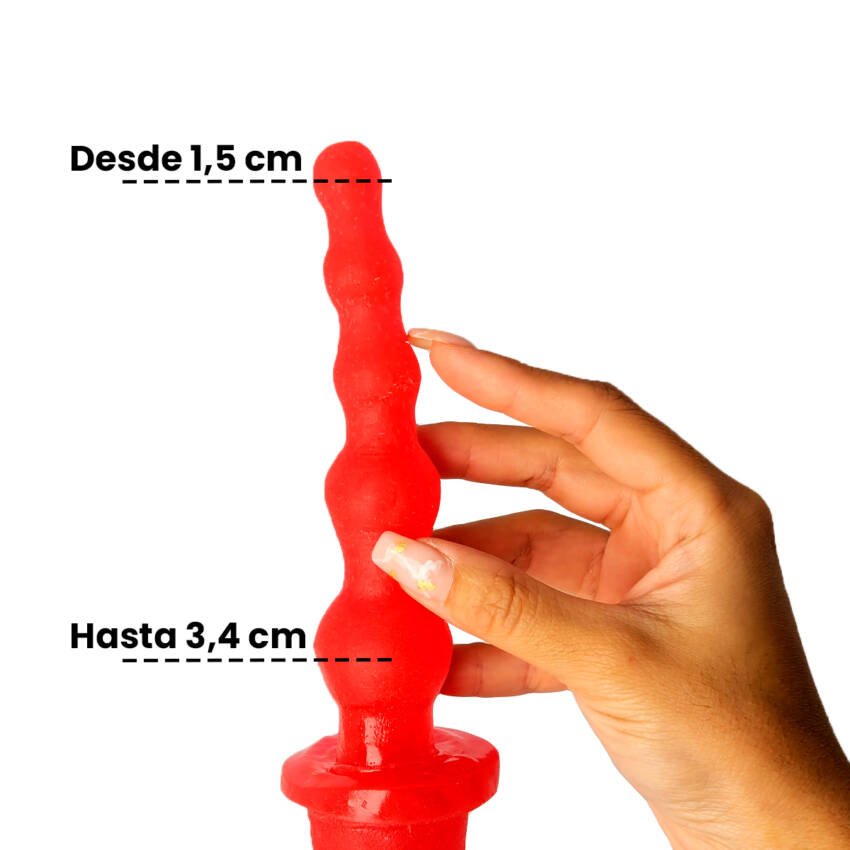 Consolador iniciador doble - 34 cm largo total - Imagen de 3