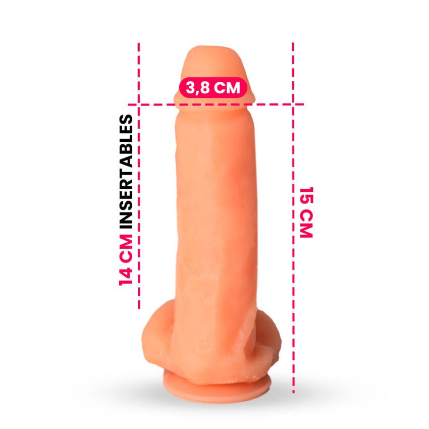 Dildo pollerita - 15 x 3,8 cm - Imagen de 3