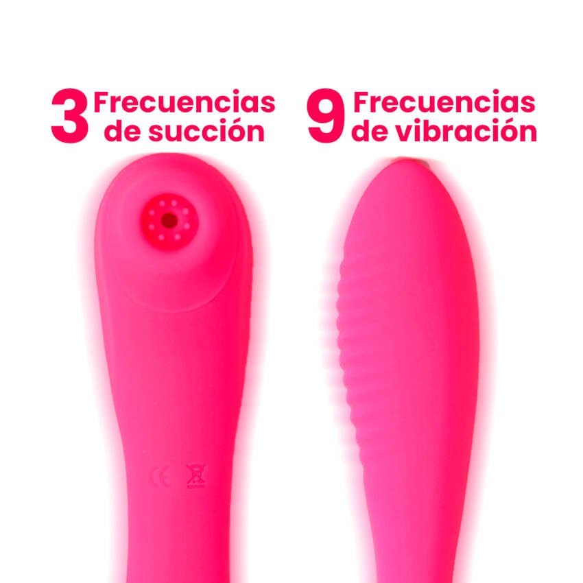 Vibrador succionador doble para punto g y clítoris - Imagen de 4