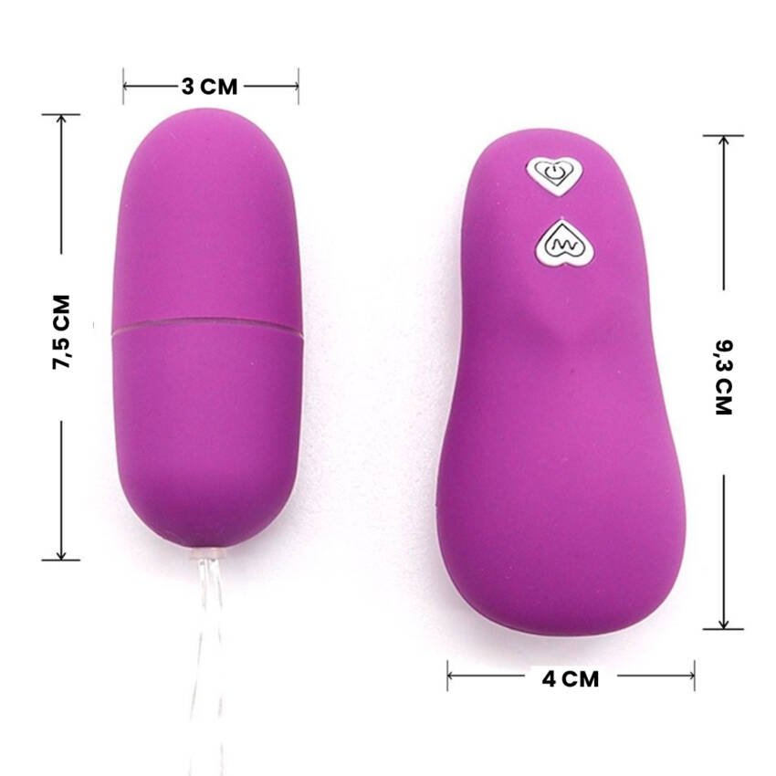 Huevo vibrador a pilas con control remoto - Imagen de 4