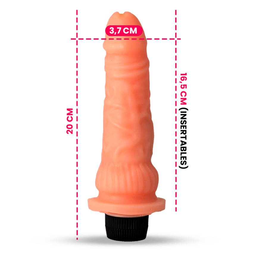 Dildo americano vibro - 16,5 x 3,7 cm - Imagen de 2