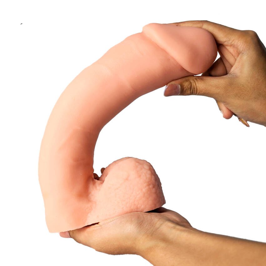 Consolador gigante macizo premium 27 x 6 cm-Nude - Imagen de 4