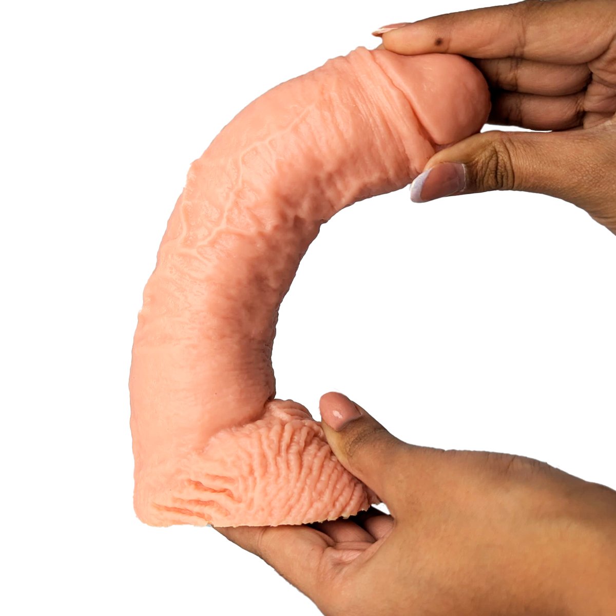 Consolador realístico 23 x 5 cm de silicona premium-NUDE - Imagen de 4