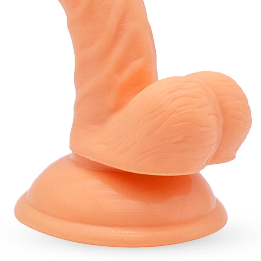 Dildo curvo realista con sopapa - 13 x 2,8 cm - Imagen de 3
