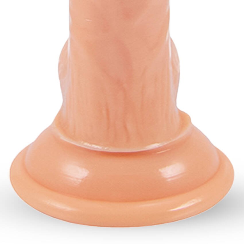Dildo curvo realista con sopapa - 17 x 3,6 cm - Imagen de 5
