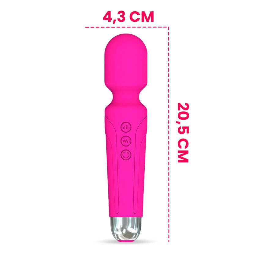 Masajeador vibrador de silicona con carga USB - Imagen de 3