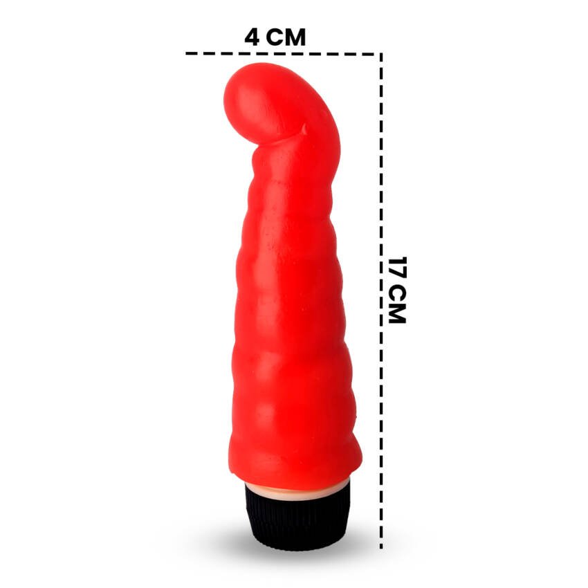 Dildo vibrador de oruga - 17 x 4 cm - Imagen de 3