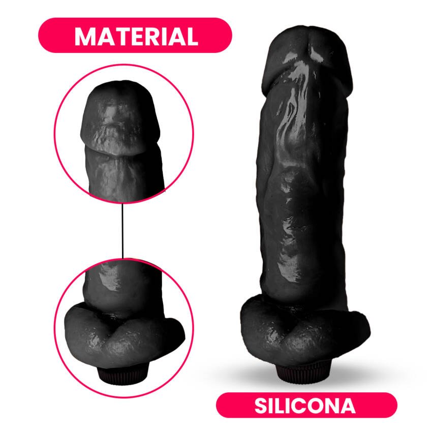 Dildo super kong mulato vibrador - 20 x 5 cm - Imagen de 5