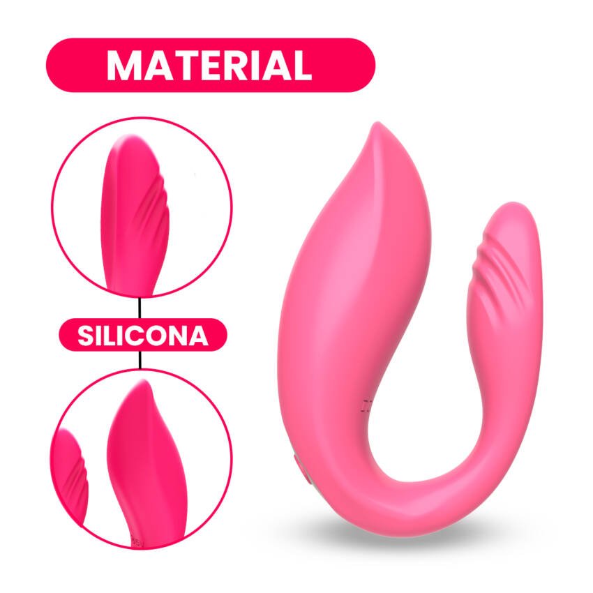 Estimulador vibrador doble con control - Imagen de 2