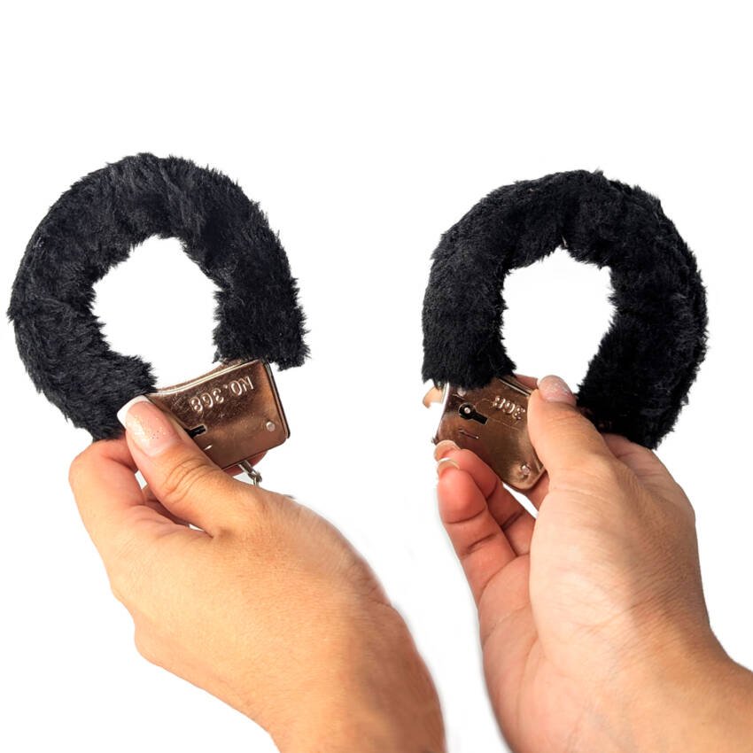 Esposas metálicas con peluche y llaves - Imagen de 8