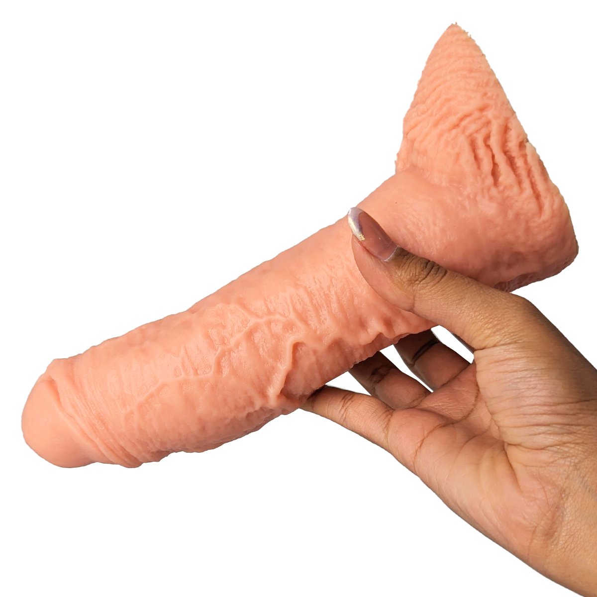 Consolador realístico 23 x 5 cm de silicona premium-NUDE - Imagen de 6