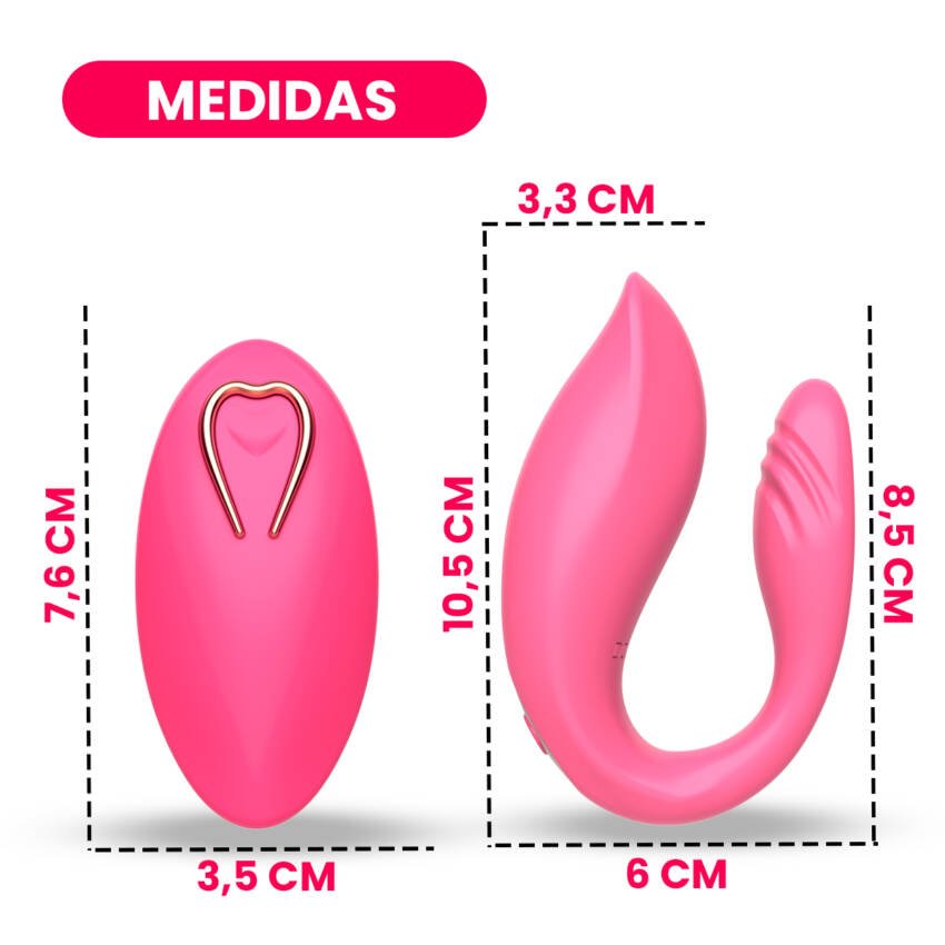 Estimulador vibrador doble con control - Imagen de 3