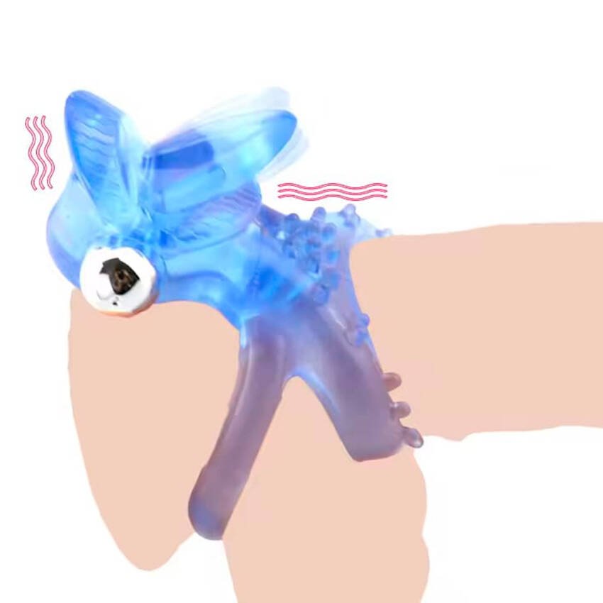 Anillo doble con bala vibradora y estimulador de clítoris - Imagen de 4