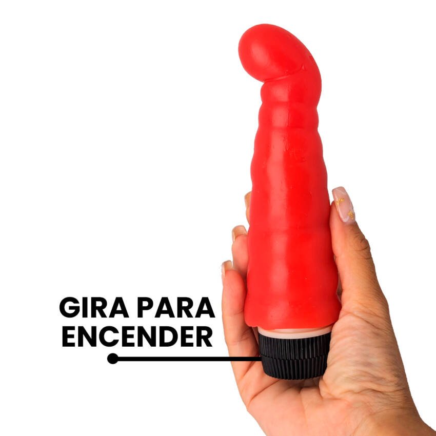Dildo vibrador de oruga - 17 x 4 cm - Imagen de 5