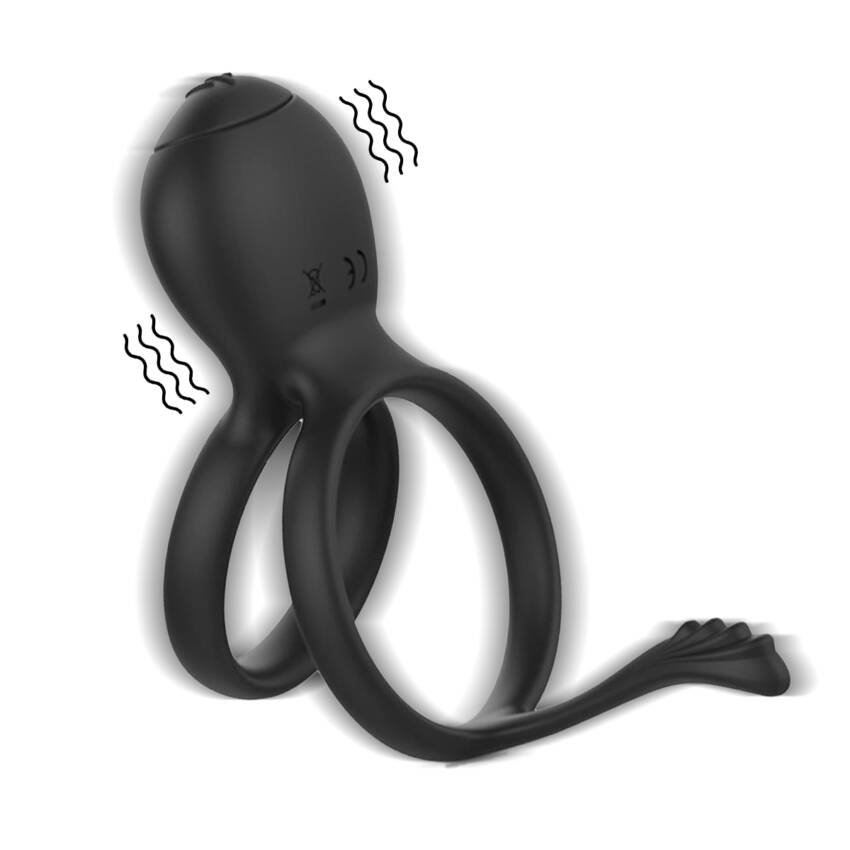 Anillo vibrador doble con estimulación anal - Imagen de 4