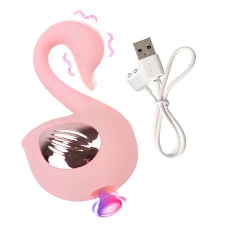 Cisne vibrador-succionador de clítoris y pezones