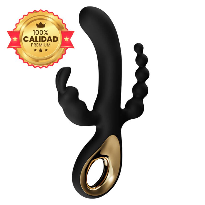 Vibrador con triple estimulación - premium
