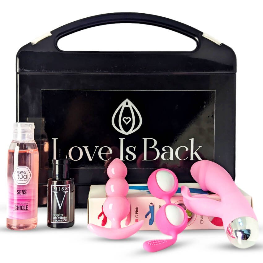 Kit Valija Sexual Con Consolador Vibrador Plug Bolas Chinas Y Gel - Imagen de 2