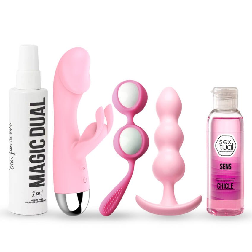 Kit Valija Sexual Con Consolador Vibrador Plug Bolas Chinas Y Gel - Imagen de 3