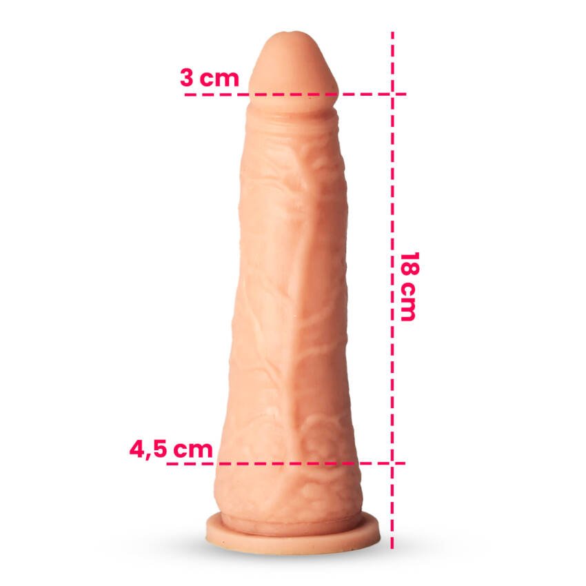 Kit de arnés simple con aro 4 cm + Consolador 18 x 3 cm - Imagen de 3
