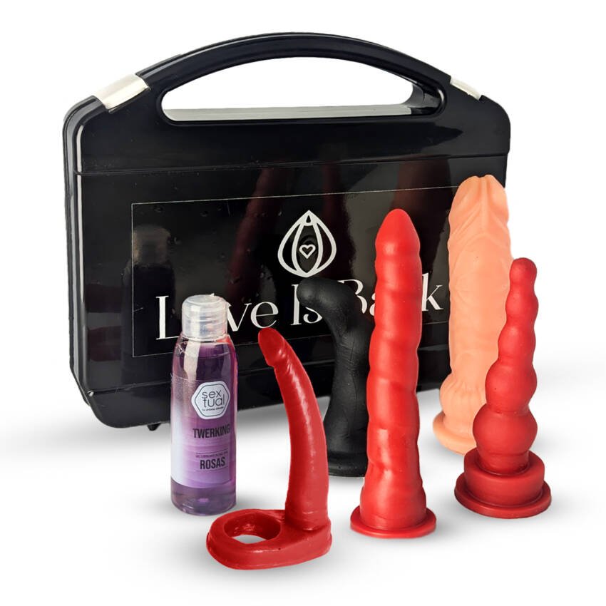 Kit valija sexual anal con consolador + dilatadores + gel - Imagen de 6