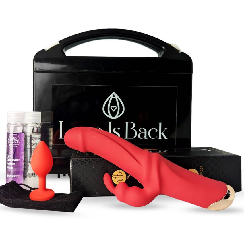 Kit Valija Sexual Con Consolador Vibrador Rabbit Premium - Imagen de 2
