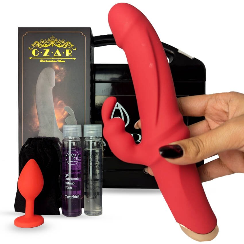 Kit Valija Sexual Con Consolador Vibrador Rabbit Premium - Imagen de 9