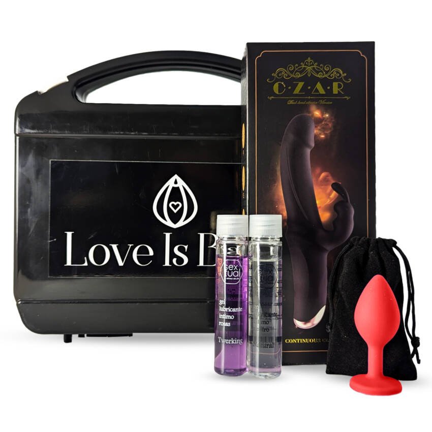 Kit Valija Sexual Con Consolador Vibrador Rabbit Premium - Imagen de 6