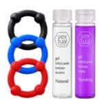 Kit de anillos peneanos retardante con gel