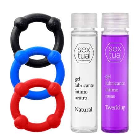 Kit de anillos peneanos retardante con gel