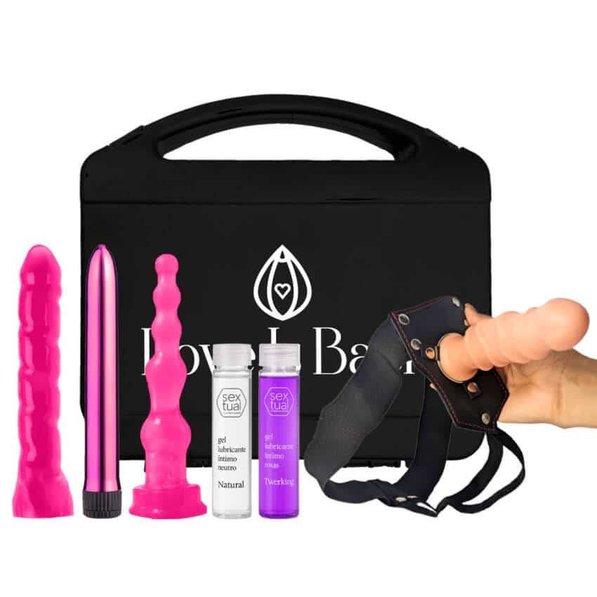Kit de valija sexual con arnés