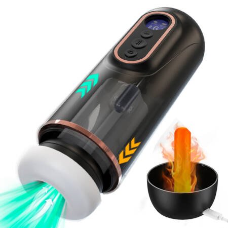 Masturbador Masculino Con Efecto Calor Succión Vibración Movimiento Y Voz Sexy