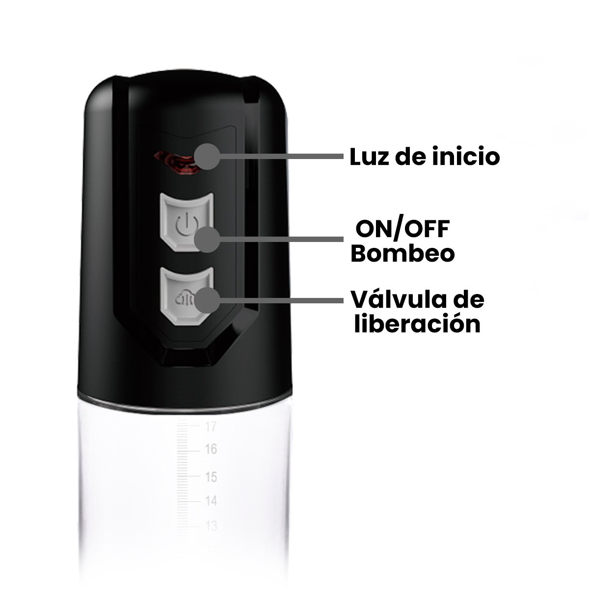 Bomba De Succión Para Pene - Eléctrico con carga USB - Imagen de 4